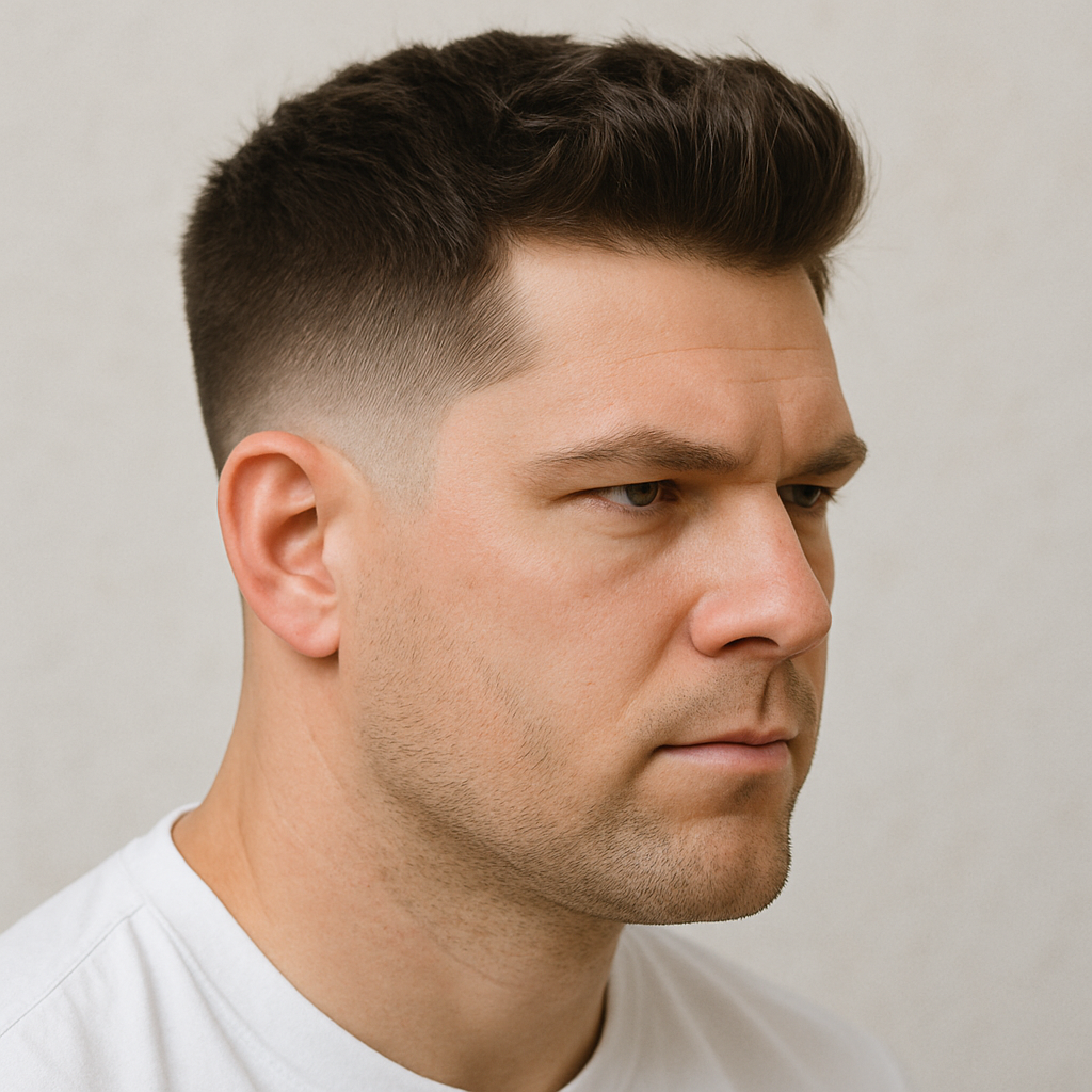 Mid Taper Fade for Square Faces